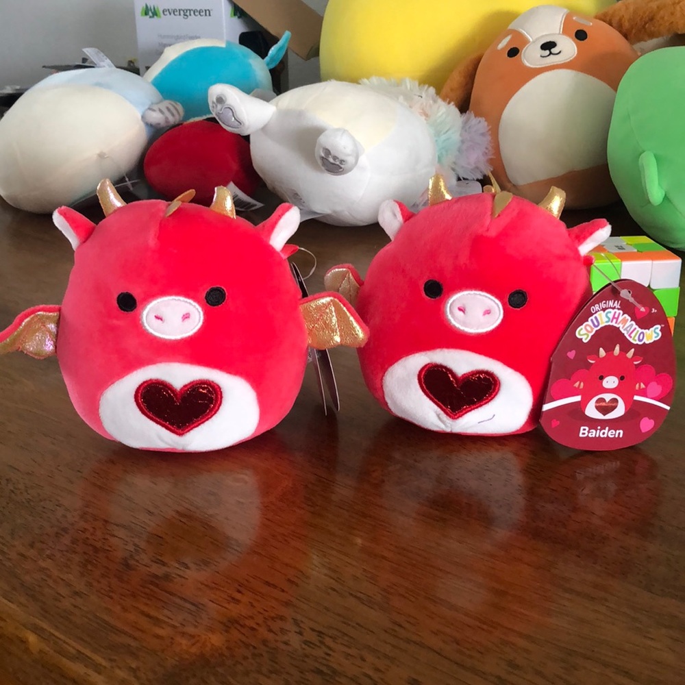 NWT 4.5” Baiden the Dragon Valentine Squishmallow - Listing is for ONE.